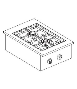 Combisteel Gas kookunit | Drop-In | 2x3,5kW