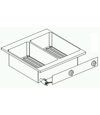 Combisteel Elektrische friteuse | Drop-In | 2x10L | 11kW