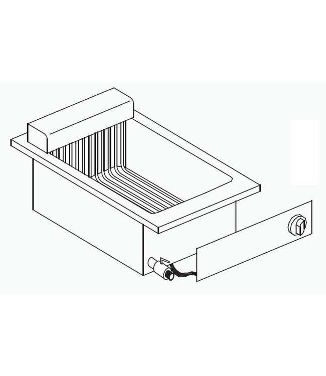 Elektrische friteuse | Drop-In | 10L | 7,25kW