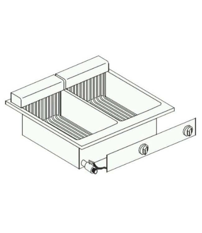 Combisteel Elektrische friteuse | Drop-In | 2x10L | 14,5kW