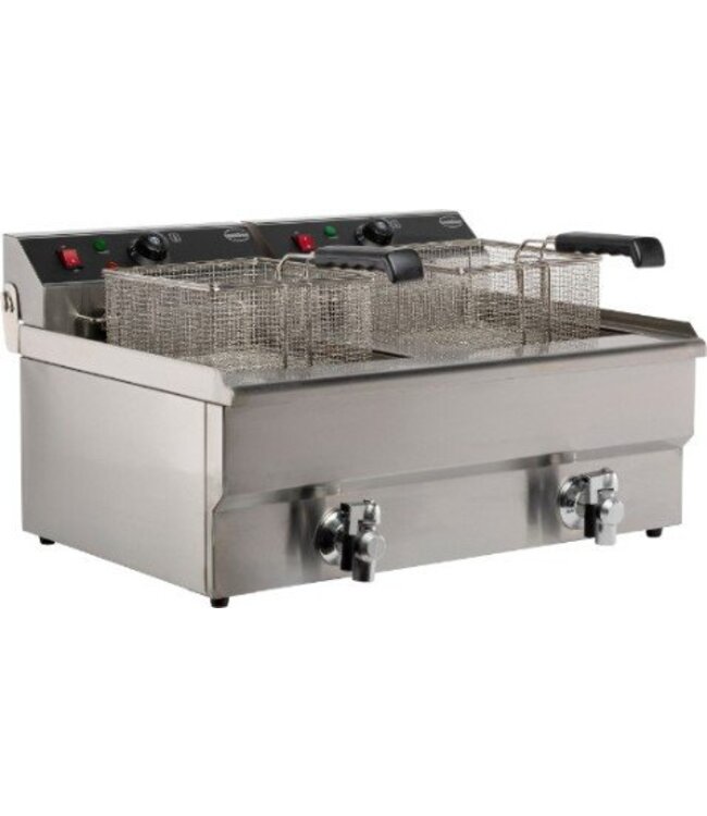 Elektrische friteuse | Tafelmodel | 2x10 liter | 2x5kW