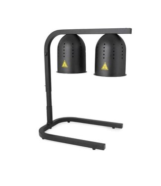 Combisteel Warmhoudlamp | 2 lampen | Zwart