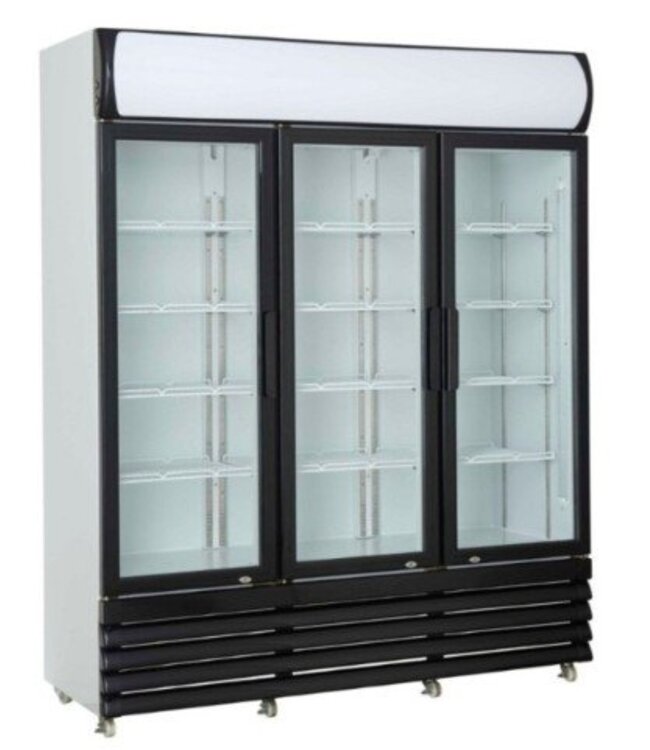 Display koelkast | Drie-deurs | Glazen deur | 1065L | (H)197,3x(B)160x(D)61cm