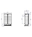Combisteel Koelkast met 2 glazen deuren | Side-by-side | 1000L | (H)199,7x(B)125,3x(D)71cm
