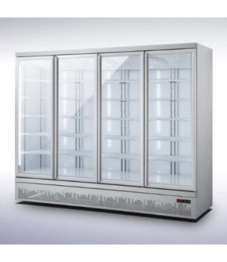 Combisteel Koelkast met 4 glazen deuren | Side-by-side | 2025L | (H)199,7x(B)250,8x(D)71cm