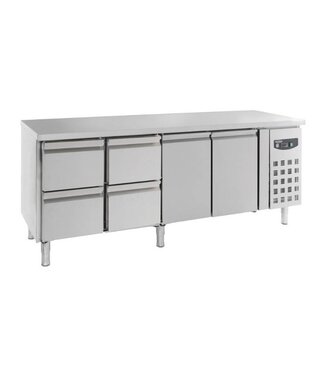 Combisteel Koelwerkbank Standard Line | 2 deuren en 4 lades | 553L | (H)85x(B)223x(D)70