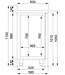 Koelwerkbank Pro Line | 3 deurs met afvalbak | 632L | (H)105x(B)213,5x(D)60