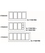 Saladette Standard Line | Met glasopstand | 3 deurs 1/1GN | (H)136,5x(B)179,5x(D)70