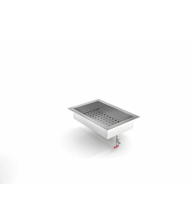 RVS crushed ice Drop-In bak | 1/1GN | (H)170x(B)402x(D)590