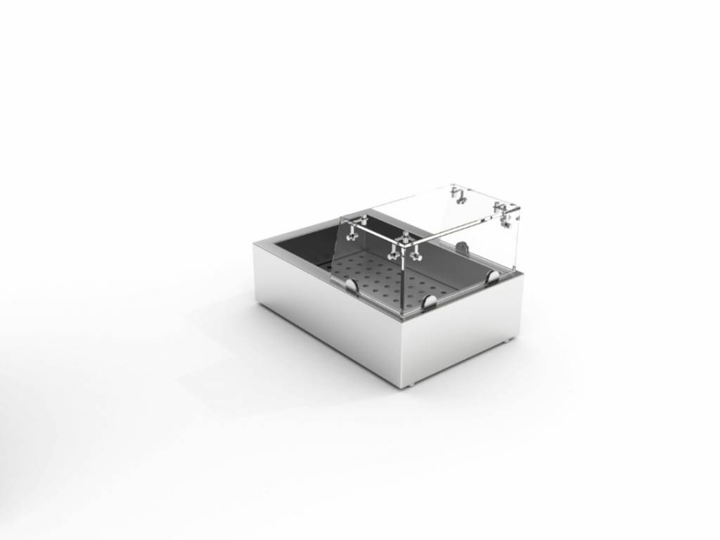 Glasopbouw TBV RVS crushed ice bak 1/1GN Online voor de horeca