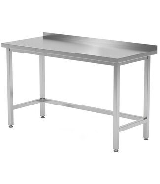 Werktafel met verstevigd onderstel en spatrand | Breedte 400-1900mm | Diepte 600-700mm | 32 opties