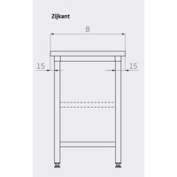 Centrale werktafel met dubbel onderblad | Breedte 800-1900mm | Diepte 700-800mm | 24 opties Centrale werktafel met dubbel onderblad | Breedte 800-1900mm | Diepte 700-800mm | 24 opties