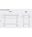 RVS tafel met spoelbak links en onderblad | Breedte 800-1900mm | Diepte 600-700mm | 24 opties