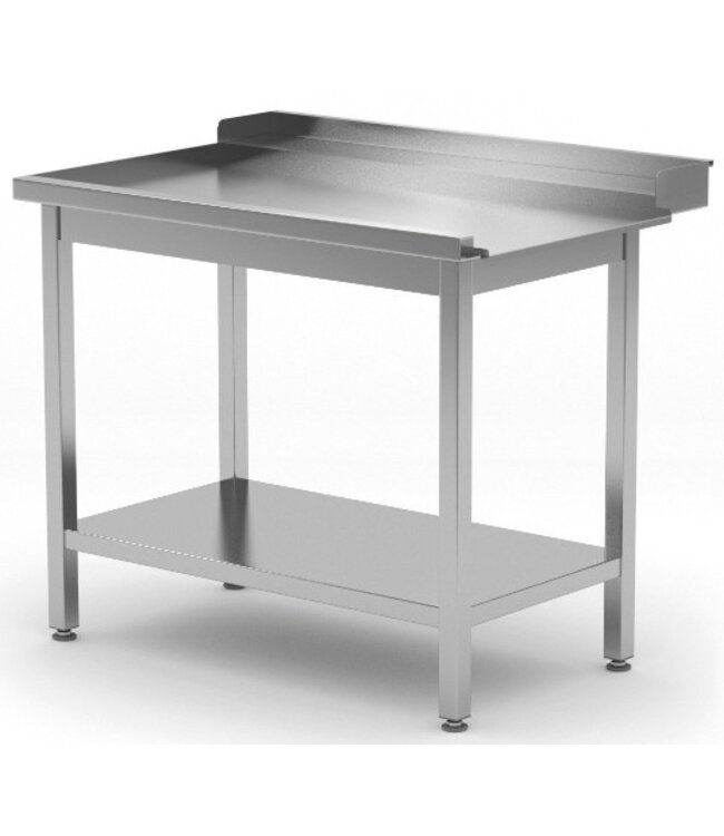 Afvoertafel met onderblad | Links van machine | Breedte 800-1400mm | Diepte 700-760mm | 14 opties