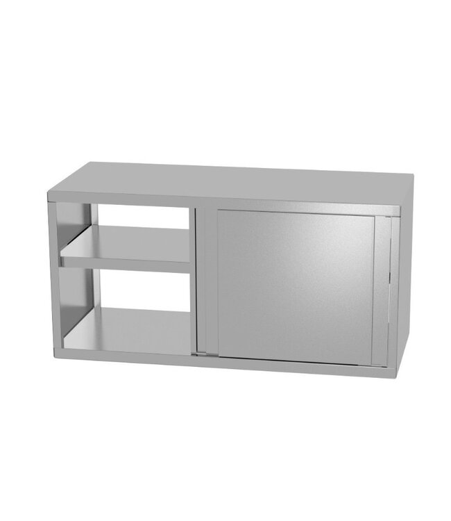 RVS kast met dubbelzijdige schuifdeuren | Breedte 800-1600mm | Diepte 300-400mm | 18 opties