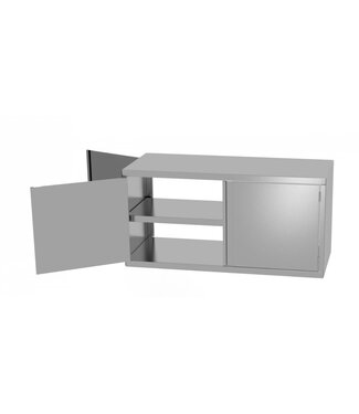 RVS kast met 4 dubbelzijdige klapdeuren | Breedte 700-1300mm | Diepte 300-400mm | 14 opties