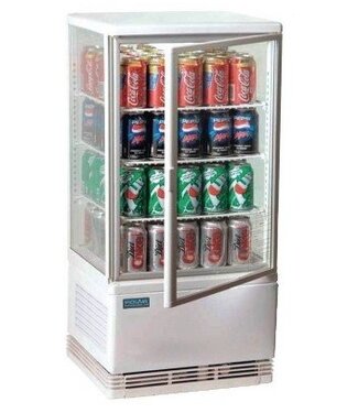 Polar Koelvitrine | Glazen display | Wit | 68L | (H)88,5x(B)43x(D)39cm