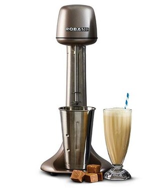 Roband Milkshake mixer - incl 3 opzetstukken (voor extra dik of extra luchtig) - metallic