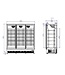 Zwarte vrieskast met 3 glazen deuren | Side-by-side | 1530L | (H)199,7x(B)188x(D)71cm