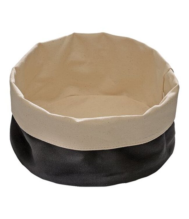 Broodzak canvas rond zwart 20cm