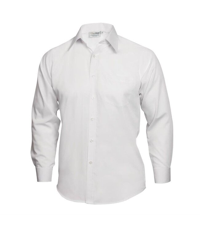 Overhemd met lange mouw wit | Unisex | Maat S-XL