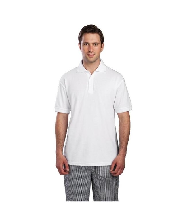 Poloshirt wit | Unisex | Maat S