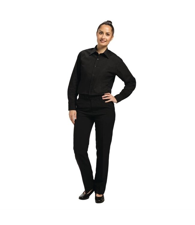 Overhemd met lange mouw zwart | Unisex | Maat S-XL