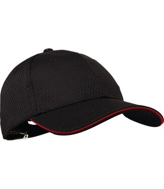 Chef Works Baseball cap - Zwart en rode kleur - universele maat