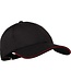 Baseball cap - Zwart en rode kleur - universele maat