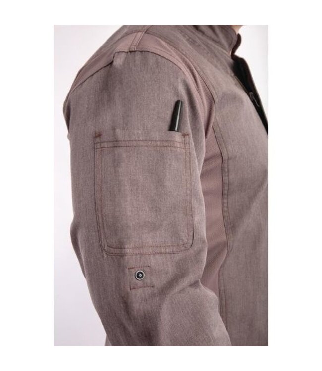 Koksbuis grijs met rits en lange mouw | Unisex maat S-XL