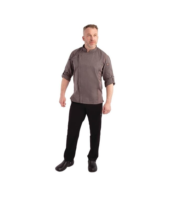 Koksbuis grijs met rits en lange mouw | Unisex maat S-XL