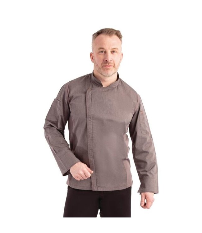 Koksbuis grijs met rits en lange mouw | Unisex maat S-XL