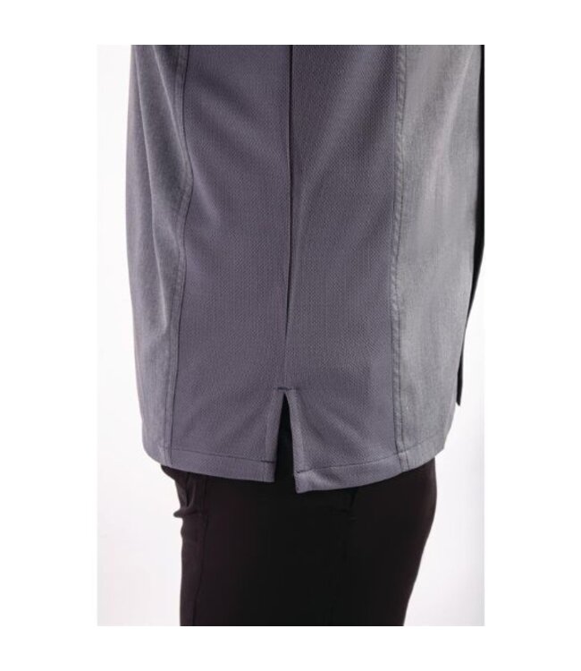 Koksbuis inktblauw met korte mouw en rits | Unisex maat XS-L