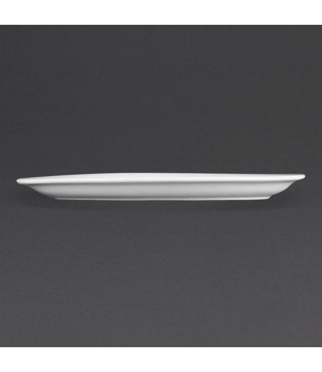 Ovale serveerschalen porselein | Per 6 stuks | Ø25cm