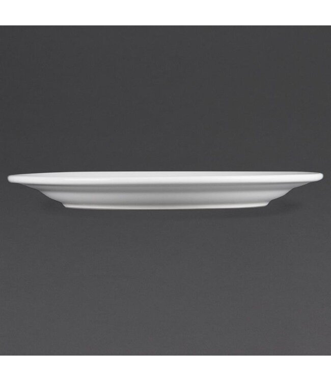 Bord met brede rand porselein | Per 12 stuks | Ø25cm