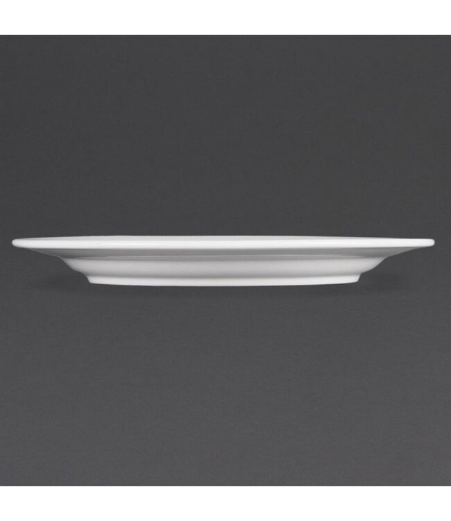 Bord met brede rand porselein | Per 6 stuks | Ø28cm