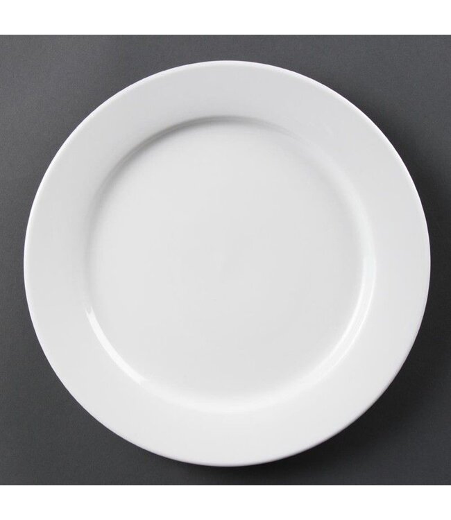 Bord met brede rand porselein | Per 6 stuks | Ø28cm