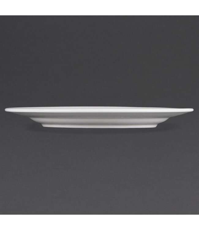 Bord met brede rand porselein | Per 6 stuks | Ø31cm