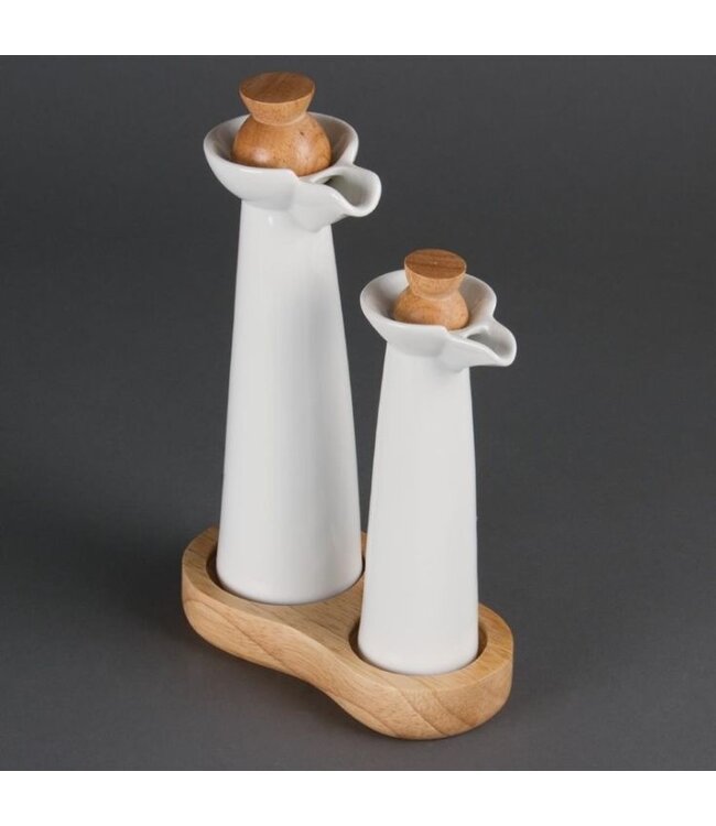 Olie en azijn set porselein | 30/20cl