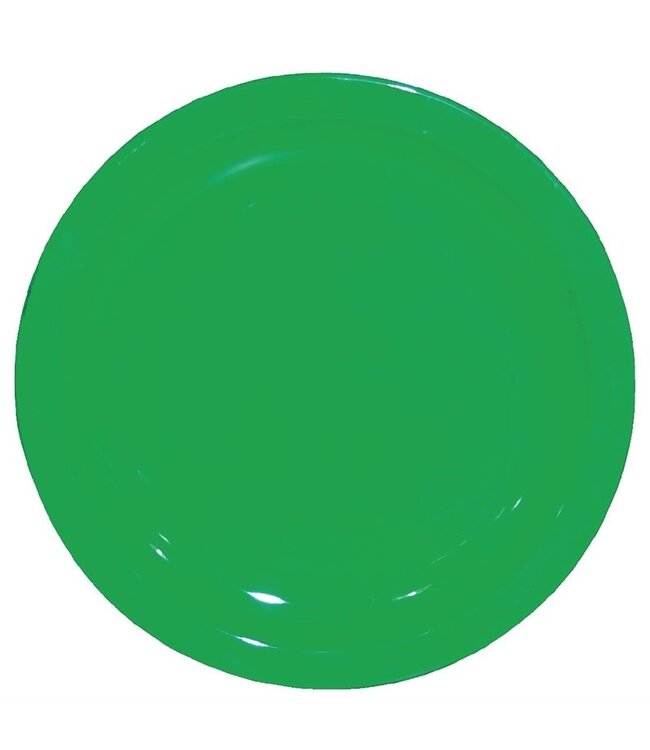 Polycarbonaat borden groen | 12 stuks | Ø17,2cm