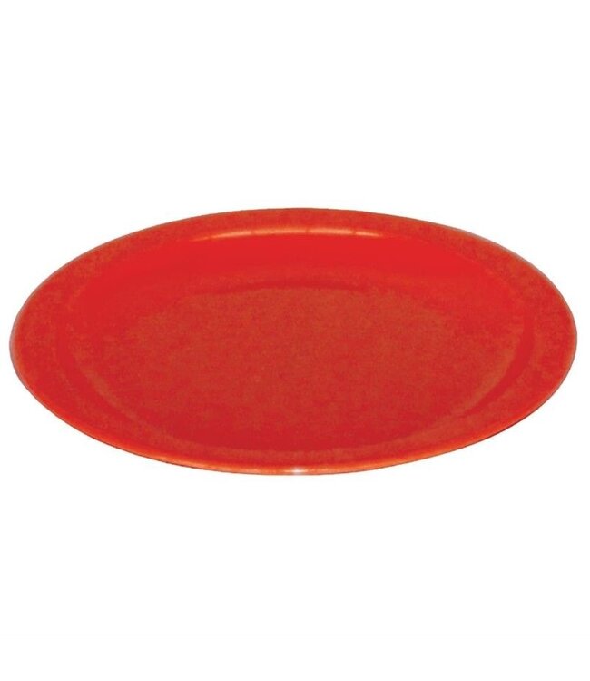 Polycarbonaat borden rood | 12 stuks | Ø17,2cm