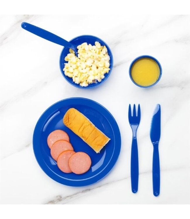 Polycarbonaat borden blauw | 12 stuks | Ø23cm