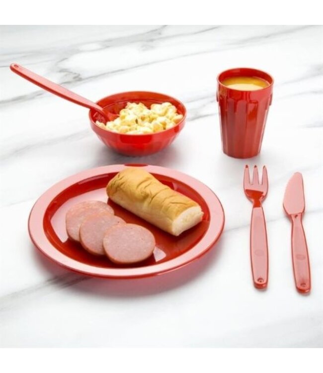 Polycarbonaat borden rood | 12 stuks | Ø23cm