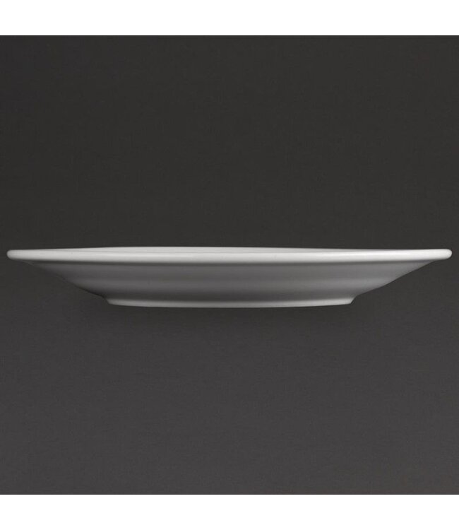 Bord porselein Athena | brede rand | 20cm | per 12 stuks