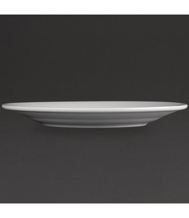 Bord porselein Athena | brede rand | 23cm | per 12 stuks