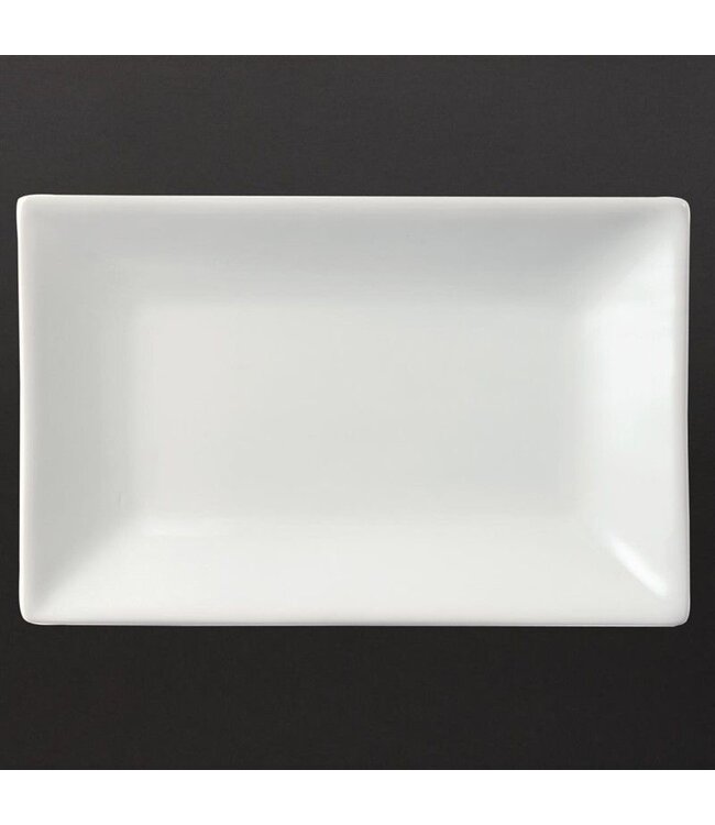 Rechthoekige serveerschaal porselein | Per 6 stuks | 20x13cm