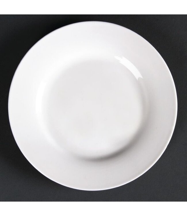 Bord met brede rand Lumina porselein | Per 6 stuks | Ø15cm