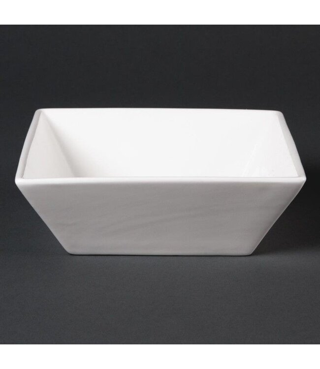 Vierkante schaaltjes Lumina porselein | Per 6 stuks | 14cm