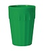 Stapelbare polycarbonaat bekers groen | 12 stuks | 14cl