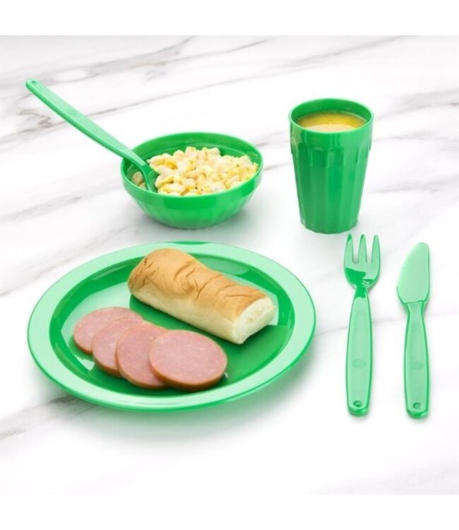 Stapelbare polycarbonaat bekers groen | 12 stuks | 14cl